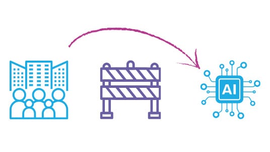 Symbolic image: Barriers to AI adoption